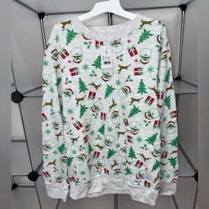 Mad Engine Christmas Tree Santa Gift Pullover Kid's Sweatshirt Size M NWT